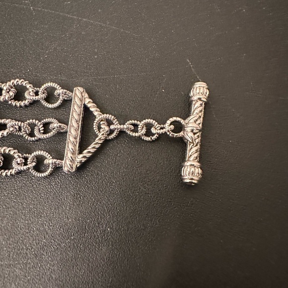 Judith Ripke sterling silver/Cz three row bracelet - Picture 5 of 11